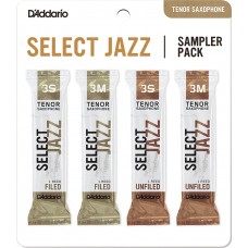 D'Addario Jazz Select Sampler Pack Tenor Saxophone Reeds - Box 4
